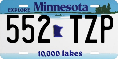 MN license plate 552TZP