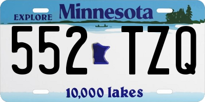 MN license plate 552TZQ