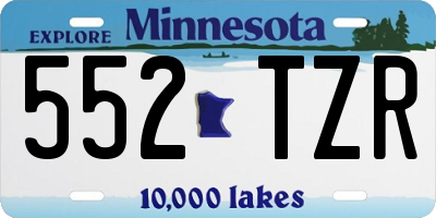 MN license plate 552TZR