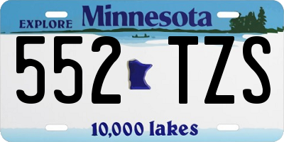 MN license plate 552TZS