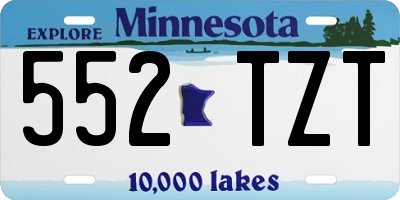 MN license plate 552TZT
