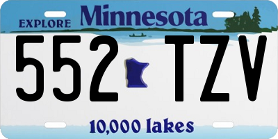 MN license plate 552TZV