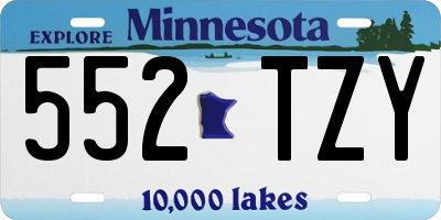 MN license plate 552TZY