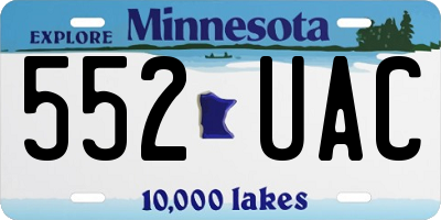 MN license plate 552UAC