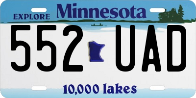 MN license plate 552UAD
