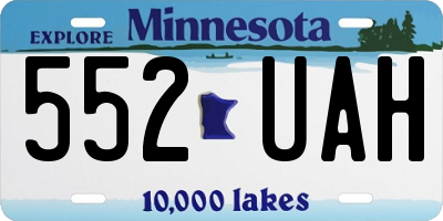 MN license plate 552UAH