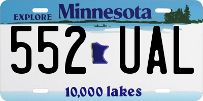 MN license plate 552UAL