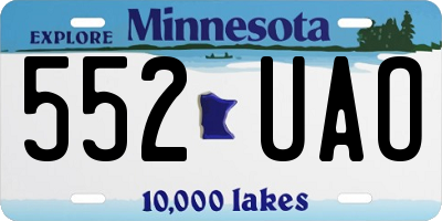 MN license plate 552UAO
