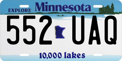 MN license plate 552UAQ