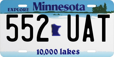 MN license plate 552UAT