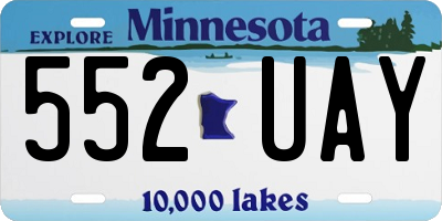MN license plate 552UAY
