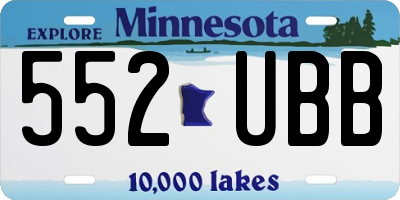 MN license plate 552UBB