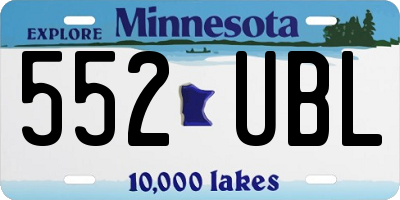 MN license plate 552UBL
