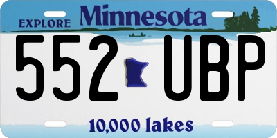 MN license plate 552UBP
