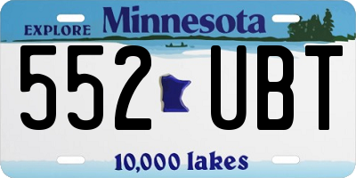 MN license plate 552UBT