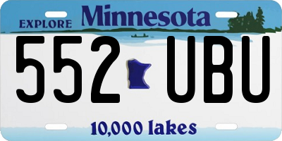 MN license plate 552UBU