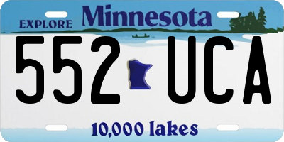 MN license plate 552UCA