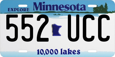 MN license plate 552UCC
