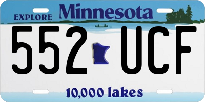 MN license plate 552UCF