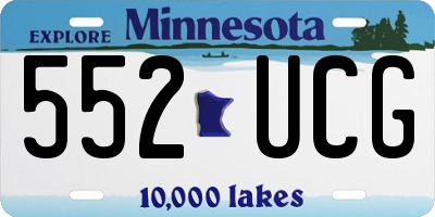 MN license plate 552UCG
