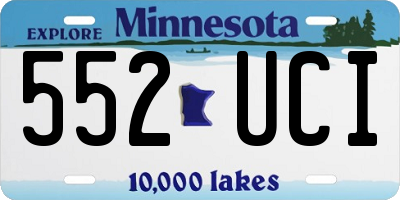 MN license plate 552UCI