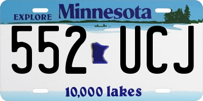 MN license plate 552UCJ