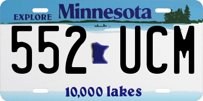 MN license plate 552UCM