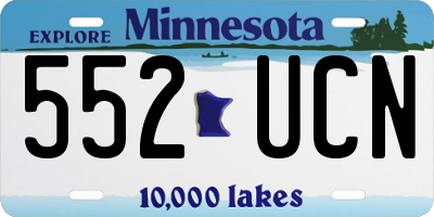 MN license plate 552UCN