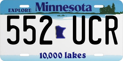 MN license plate 552UCR
