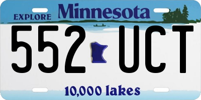 MN license plate 552UCT