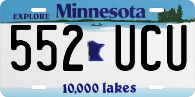 MN license plate 552UCU