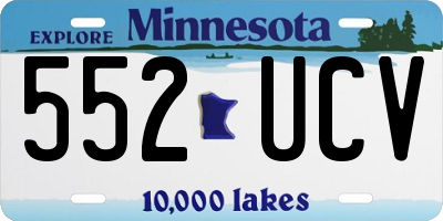 MN license plate 552UCV