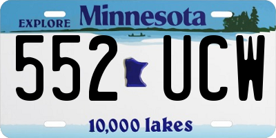 MN license plate 552UCW