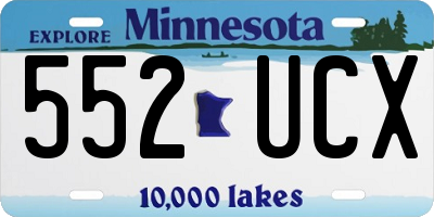 MN license plate 552UCX