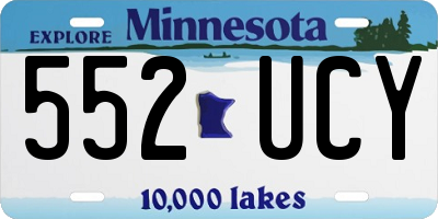 MN license plate 552UCY