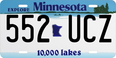 MN license plate 552UCZ