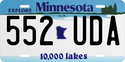 MN license plate 552UDA