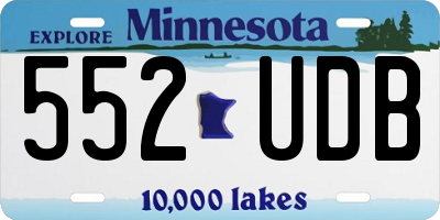 MN license plate 552UDB