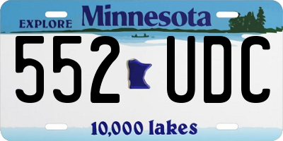 MN license plate 552UDC