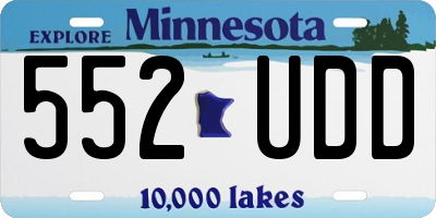 MN license plate 552UDD