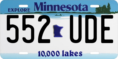 MN license plate 552UDE