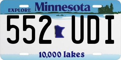 MN license plate 552UDI