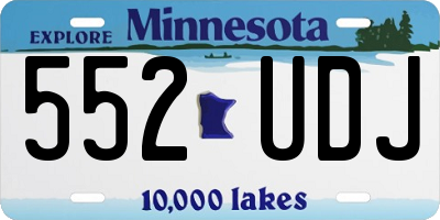 MN license plate 552UDJ