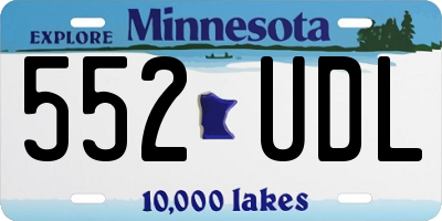 MN license plate 552UDL