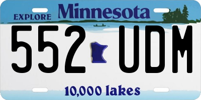 MN license plate 552UDM