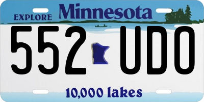 MN license plate 552UDO