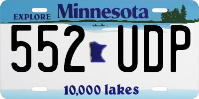 MN license plate 552UDP