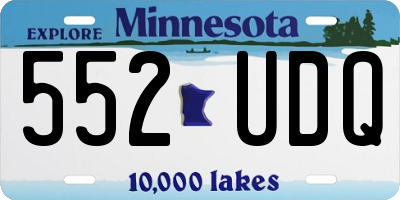 MN license plate 552UDQ