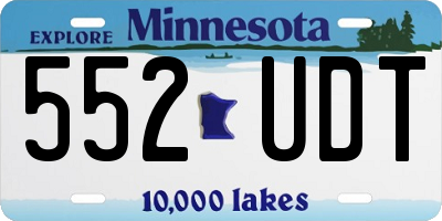 MN license plate 552UDT
