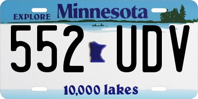 MN license plate 552UDV